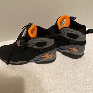 Jordan Kids Black and Orange Sneakers